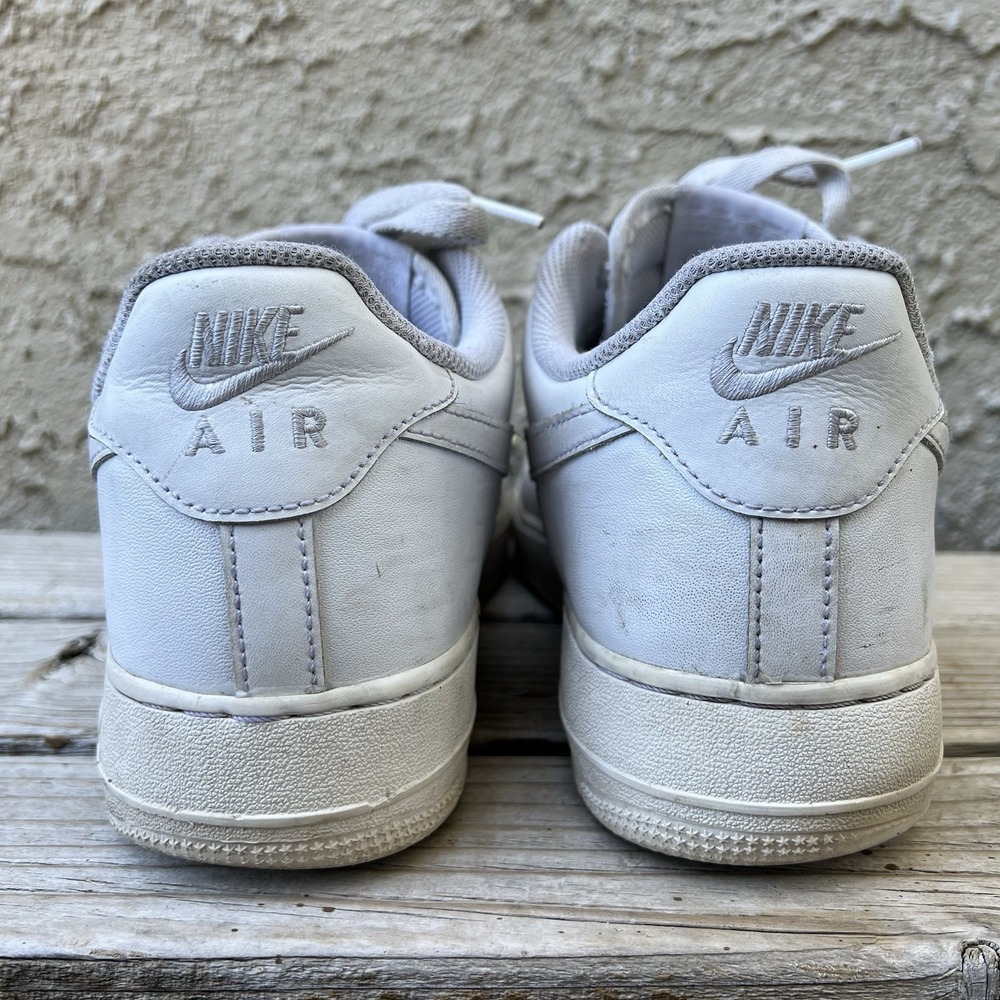 Nike Shoes Men Size 12 Air Force 1 Low White Sneakers Leather Low - Picture 6 of 13